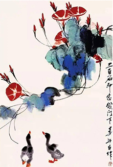 栎阳 | 牵牛花国画